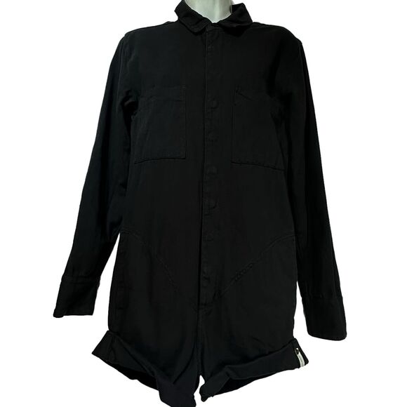one teaspoon Prophecy black denim long sleeve snap button romper size XXS - Picture 5 of 11